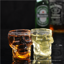 Haonai Glassware product 150ml skull vodka glass/skull shape drinking glass cup.